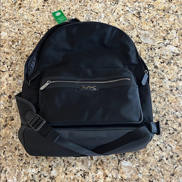 New - Michael Kors Jet Black Men's Backpack - Picture 5 of 8